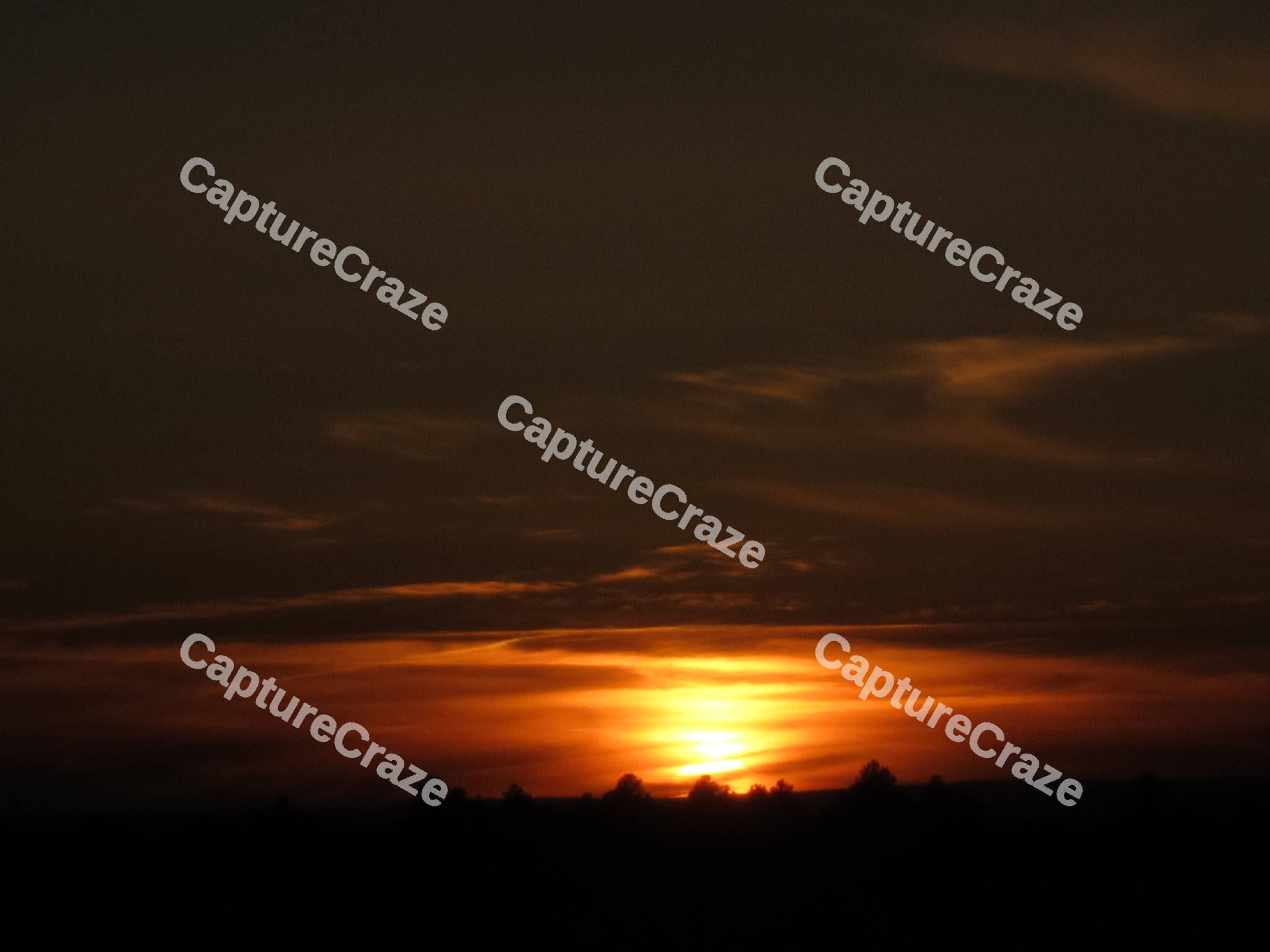 Silhouette of mountains at Sunset